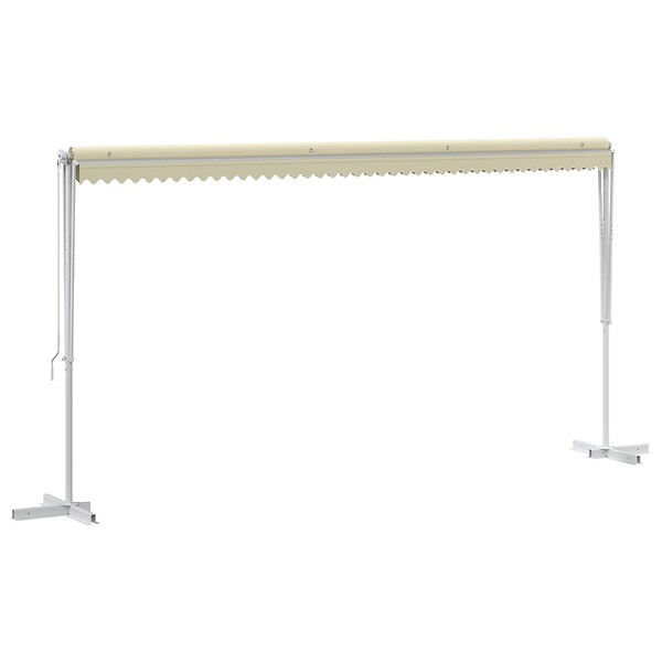 VIDAXL - vidaXL Auvent sur pied 500 x 300 cm Crème - large