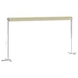 VIDAXL - vidaXL Auvent sur pied 500 x 300 cm Crème - vignette