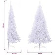 VIDAXL - vidaXL Sapin de Noël artificiel moitié avec support blanc 180 cm PVC - vignette