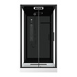 AURLANE - Cabine de douche Hydromassante 115x90x218 cm - Porte coulissante - Fonds & Profilés Noir Mat - vignette
