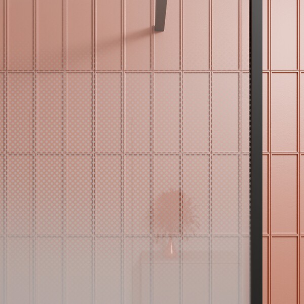 AURLANE - Paroi de douche 120x200cm - Verre degrade blanc effet brume - Encadrement noir mat - NEPHELIE - large