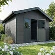 DIRECT-ABRIS - Abri de Jardin Composite ISORA - 12m2 Gris - Cabane Atelier / Abri Velo - vignette