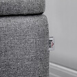 HOMCOM - Banc coffre de rangement 2 en 1 dim. 102L x 40l x 39H cm piètement acier noir tissu gris - vignette