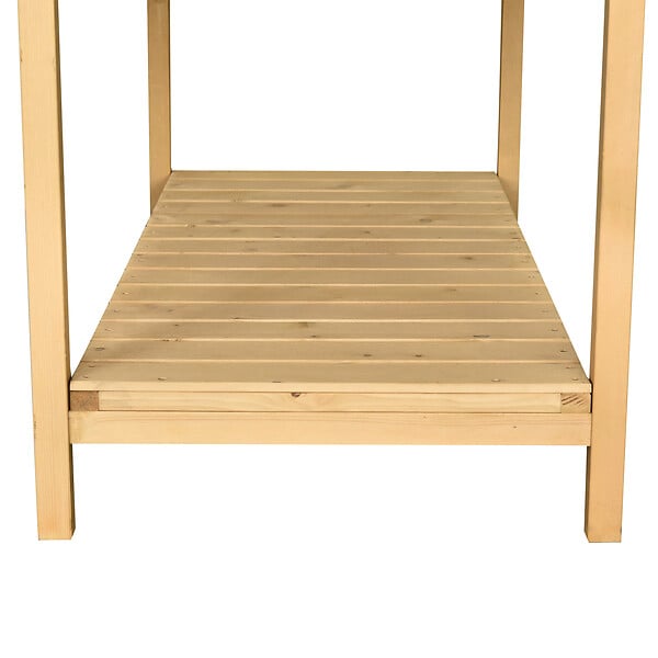 OUTSUNNY - Jardinière sur pieds carré potager avec étagère dim. 110L x 46l x 76H cm 8 compartiments & inserts d'irrigation bois de sapin beige - large