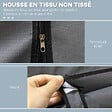 HOMCOM - Armoire penderie multi-rangement - 8 étagères, 2 barres - dim. 125L x 43l x 162,5H cm - acier noir non tissé gris - vignette
