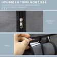 HOMCOM - Armoire penderie multi-rangement - 6 étagères, 1 barre - dim. 103L x 43l x 162,5H cm - acier noir non tissé gris - vignette