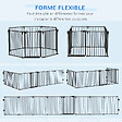 PAWHUT - Barrière de sécurité - parc enclos chien modulable pliable - porte verrouillable - 8 panneaux acier et PP - dim. 482,5L max. x 76H cm noir - vignette