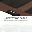 PAWHUT - Lit sur pieds pour chien chat lit de camp animal lit surélevé Oxford textilène micro-perforé dim. 92L x 76l x 18H cm marron - vignette