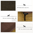 PAWHUT - Lit sur pieds pour chien chat lit de camp animal lit surélevé Oxford textilène micro-perforé dim. 92L x 76l x 18H cm marron - vignette