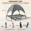 PAWHUT - Lit pour chien chat sur pied velum anti-UV tissu Oxford micro-perforé sac transport inclus gris - vignette