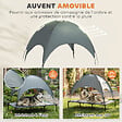 PAWHUT - Lit pour chien chat sur pied velum anti-UV tissu Oxford micro-perforé sac transport inclus gris - vignette