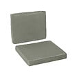 OUTSUNNY - Coussins de fauteuil de jardin zippés déhoussables - galettes de chaise de jardin - épais rembourrage 7 cm - polyester haute densité gris - vignette