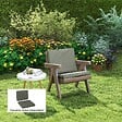 OUTSUNNY - Coussins de fauteuil de jardin zippés déhoussables - galettes de chaise de jardin - épais rembourrage 7 cm - polyester haute densité gris - vignette