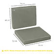 OUTSUNNY - Coussins de fauteuil de jardin zippés déhoussables - galettes de chaise de jardin - épais rembourrage 7 cm - polyester haute densité gris - vignette