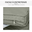 OUTSUNNY - Coussins de fauteuil de jardin zippés déhoussables - galettes de chaise de jardin - épais rembourrage 7 cm - polyester haute densité gris - vignette