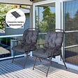 OUTSUNNY - Lot de 2 coussins matelas assise dossier 2 en 1 pour chaise fauteuil grand confort 98L x 50l x 8H cm gris - vignette