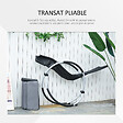 OUTSUNNY - Chaise longue à bascule pliable rocking chair design contemporain avec matelas revêtement aspect daim métal textilène gris noir - vignette