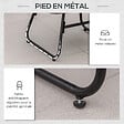 OUTSUNNY - Fauteuil de jardin avec repose-pieds - 2 coussins polyester inclus - métal époxy résine tressée aspect rotin gris - vignette