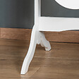 HOMCOM - Miroir à pied ovale style shabby chic inclinaison réglable dim. 47L x 45l x 154H cm MDF blanc - vignette