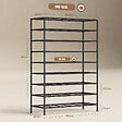 HOMCOM - Étagère à vin rack pour bouteilles range-bouteilles capacité 54 bouteilles dim. 63L x 25l x 91H cm métal noir - vignette