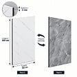 MCCOVER - Panneau mural réversible effet marbre blanc / gris – Aluminium composite – Ép. 3 mm Effet marbre Blanc/Gris, ep.3 mm, l.50 cm, L.100 cm - vignette