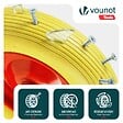 VOUNOT - Roue increvable 4.80/4.00-8 en PU pour brouette diable alesage 20mm 392x92 mm Jaune - vignette