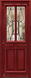 GD MENUISERIES - Porte d'entrée Bois Vitrée Barbara rouge, H200 x L90 cm Côte Tableau p.Droit, (Poignee, Barillet) - vignette