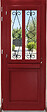 GD MENUISERIES - Porte d'entrée Bois Vitrée Barbara rouge, H200 x L90 cm Côte Tableau p.Droit (Poignee, Barillet) - vignette