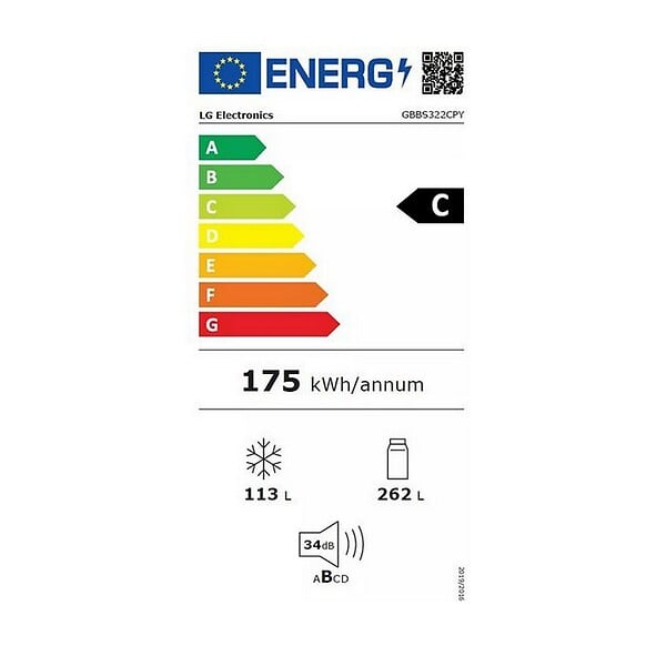 LG - Réfrigérateur Combiné 60cm 375l Nofrost Silver - GBBS322CPY - large