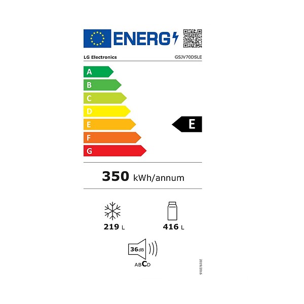 LG - Réfrigérateur Américain 91cm 635l Ventilé - GSJV70DSLE - large