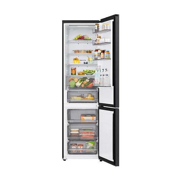 LG - Réfigérateur Combiné 60cm 375l No Frost Noir Acier - GBBSJ21DEP - large