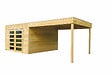 SOLID - Abri de jardin Tarento S8742-1 - Bois autoclave - Intérieur : 8,01 m² - L.589,2xH.224,4xP.290,8cm - vignette