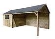 SOLID - Abri de jardin Cambrai S8782-1 - Bois autoclave - Intérieur : 8,07 m² - L.703,7xP.317,9xH.289,1cm - vignette