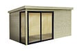 SOLID - Abri de jardin Faro S8775-1 - Bois autoclave - Intérieur : 11,63m² - L.422,6xP.326,6xH.227cm - vignette