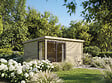 SOLID - Abri de jardin Faro S8775-1 - Bois autoclave - Intérieur : 11,63m² - L.422,6xP.326,6xH.227cm - vignette