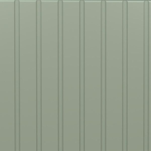 PLANETE BAIN - Meuble salle de bain strié 70 cm - Plan vasque Solid surface - Vert mat - A suspendre - Karaib 2 - large