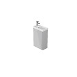 CERSANIT - Meuble lave-mains 40x22 cm-Gain de place-Gris Clair - vignette