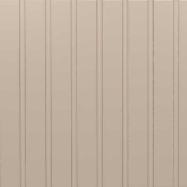 PLANETE BAIN - Meuble salle de bain strié 100 cm - Plan vasque céramique - Beige cachemire mat - A suspendre - Karaib 2 - large