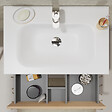 PLANETE BAIN - Meuble salle de bain 70 cm - Plan vasque Solid surface - Effet chêne sonoma - A suspendre - Karaib 2 - vignette