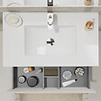 PLANETE BAIN - Meuble salle de bain 80 cm - Plan vasque céramique - Beige cachemire mat - A suspendre - Karaib 2 - vignette