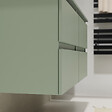 PLANETE BAIN - Meuble salle de bain 120 cm pour vasque à poser - Vert mat - A suspendre - Karaib 2 - vignette
