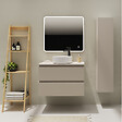 PLANETE BAIN - Meuble salle de bain 80 cm pour vasque à poser - Beige cachemire mat - A suspendre - Karaib 2 - vignette