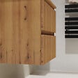 PLANETE BAIN - Meuble salle de bain 60 cm pour vasque à poser - Effet bois strié - A suspendre - Karaib 2 - vignette