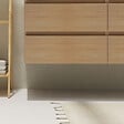 PLANETE BAIN - Meuble salle de bain 140 cm - Double vasque Solid surface - Effet chêne sonoma - A suspendre - Karaib 2 - vignette