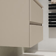 PLANETE BAIN - Meuble salle de bain 100 cm pour vasque à poser - Beige cachemire mat - A suspendre - Karaib 2 - vignette