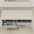PLANETE BAIN - Meuble salle de bain 120 cm pour vasque à poser - Beige cachemire mat - A suspendre - Karaib 2 - vignette