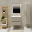 PLANETE BAIN - Meuble salle de bain 60 cm - Plan vasque céramique - Beige cachemire mat - A suspendre - Karaib 2 - vignette