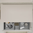 PLANETE BAIN - Meuble salle de bain strié 80 cm pour vasque à poser - Beige cachemire mat - A suspendre - Karaib 2 - vignette