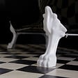 PLANETE BAIN - Baignoire ilot Charly ovale noire et blanche avec piétements blanc - vignette