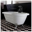 PLANETE BAIN - Baignoire ilot Charly blanche avec pieds patte d 'aigle chrome - vignette